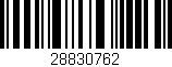 Código de barras (EAN, GTIN, SKU, ISBN): '28830762'
