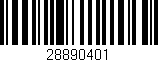 Código de barras (EAN, GTIN, SKU, ISBN): '28890401'