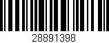 Código de barras (EAN, GTIN, SKU, ISBN): '28891398'