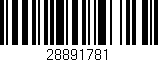 Código de barras (EAN, GTIN, SKU, ISBN): '28891781'
