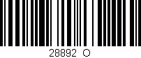 Código de barras (EAN, GTIN, SKU, ISBN): '28892_O'