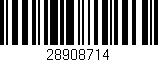 Código de barras (EAN, GTIN, SKU, ISBN): '28908714'