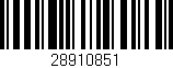 Código de barras (EAN, GTIN, SKU, ISBN): '28910851'