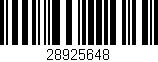 Código de barras (EAN, GTIN, SKU, ISBN): '28925648'