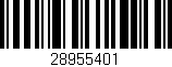 Código de barras (EAN, GTIN, SKU, ISBN): '28955401'