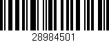 Código de barras (EAN, GTIN, SKU, ISBN): '28984501'