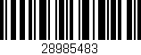 Código de barras (EAN, GTIN, SKU, ISBN): '28985483'