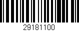 Código de barras (EAN, GTIN, SKU, ISBN): '29181100'