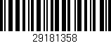 Código de barras (EAN, GTIN, SKU, ISBN): '29181358'