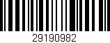 Código de barras (EAN, GTIN, SKU, ISBN): '29190982'
