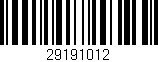 Código de barras (EAN, GTIN, SKU, ISBN): '29191012'