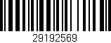 Código de barras (EAN, GTIN, SKU, ISBN): '29192569'