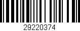 Código de barras (EAN, GTIN, SKU, ISBN): '29220374'