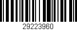 Código de barras (EAN, GTIN, SKU, ISBN): '29223960'