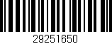 Código de barras (EAN, GTIN, SKU, ISBN): '29251650'