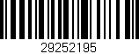 Código de barras (EAN, GTIN, SKU, ISBN): '29252195'