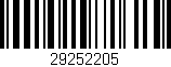 Código de barras (EAN, GTIN, SKU, ISBN): '29252205'