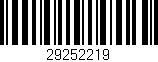 Código de barras (EAN, GTIN, SKU, ISBN): '29252219'