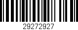 Código de barras (EAN, GTIN, SKU, ISBN): '29272927'