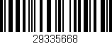 Código de barras (EAN, GTIN, SKU, ISBN): '29335668'