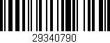 Código de barras (EAN, GTIN, SKU, ISBN): '29340790'