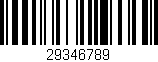 Código de barras (EAN, GTIN, SKU, ISBN): '29346789'