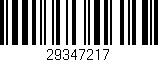 Código de barras (EAN, GTIN, SKU, ISBN): '29347217'