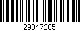 Código de barras (EAN, GTIN, SKU, ISBN): '29347285'