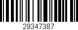 Código de barras (EAN, GTIN, SKU, ISBN): '29347387'