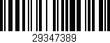 Código de barras (EAN, GTIN, SKU, ISBN): '29347389'
