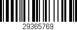 Código de barras (EAN, GTIN, SKU, ISBN): '29365769'