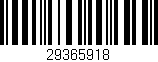 Código de barras (EAN, GTIN, SKU, ISBN): '29365918'