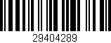 Código de barras (EAN, GTIN, SKU, ISBN): '29404289'