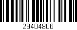 Código de barras (EAN, GTIN, SKU, ISBN): '29404806'