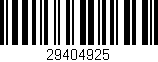 Código de barras (EAN, GTIN, SKU, ISBN): '29404925'