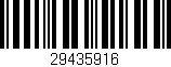 Código de barras (EAN, GTIN, SKU, ISBN): '29435916'