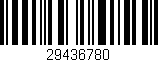 Código de barras (EAN, GTIN, SKU, ISBN): '29436780'