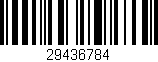 Código de barras (EAN, GTIN, SKU, ISBN): '29436784'