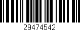 Código de barras (EAN, GTIN, SKU, ISBN): '29474542'