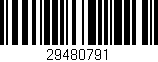 Código de barras (EAN, GTIN, SKU, ISBN): '29480791'