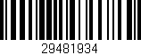 Código de barras (EAN, GTIN, SKU, ISBN): '29481934'