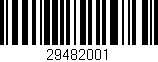 Código de barras (EAN, GTIN, SKU, ISBN): '29482001'