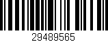 Código de barras (EAN, GTIN, SKU, ISBN): '29489565'