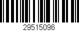 Código de barras (EAN, GTIN, SKU, ISBN): '29515096'
