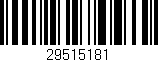 Código de barras (EAN, GTIN, SKU, ISBN): '29515181'