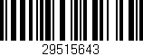 Código de barras (EAN, GTIN, SKU, ISBN): '29515643'