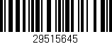 Código de barras (EAN, GTIN, SKU, ISBN): '29515645'