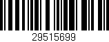 Código de barras (EAN, GTIN, SKU, ISBN): '29515699'
