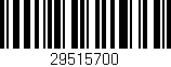 Código de barras (EAN, GTIN, SKU, ISBN): '29515700'