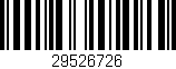 Código de barras (EAN, GTIN, SKU, ISBN): '29526726'